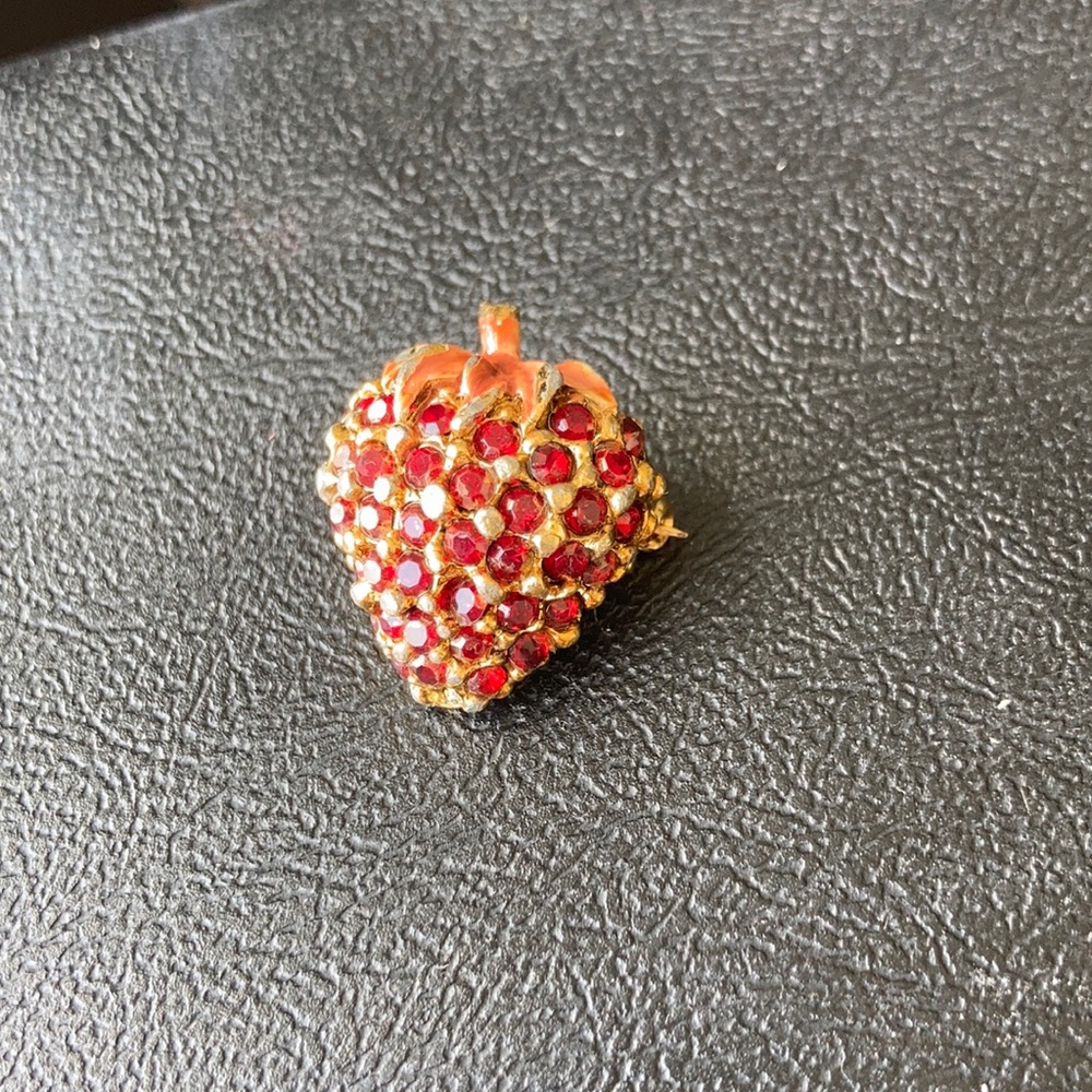 Vintage strawberry brooch